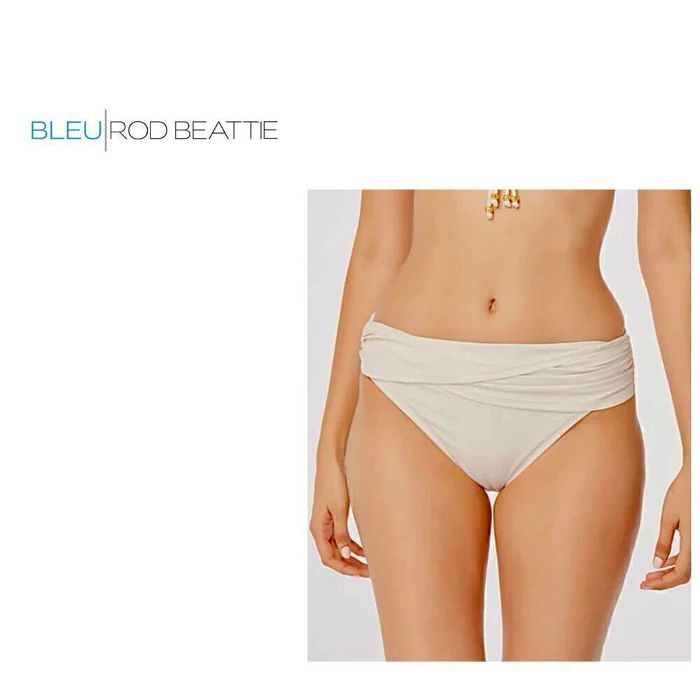 Bleu Rod Beattie ivory sarong bikini bottoms.